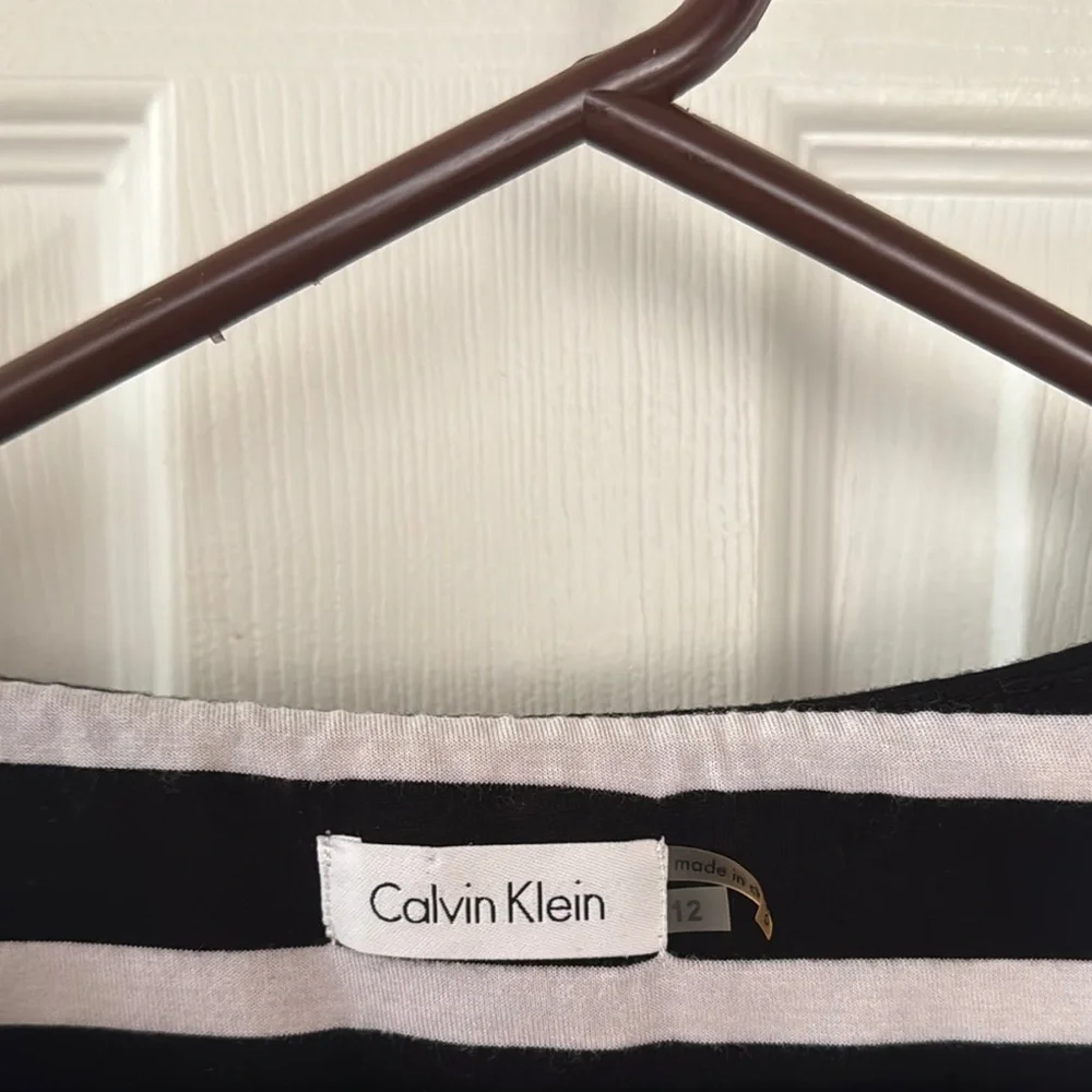 Calvin Klein Black and White T-Shirt Dress - Picture 2 of 3
